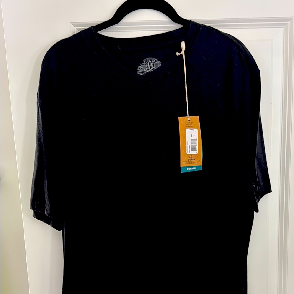 Prana Black V-Neck T-Shirt